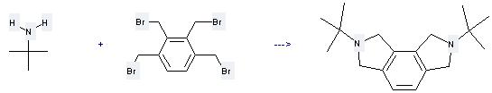 Benzene,1,2,3,4-tetrakis(bromomethyl)- can be used to produce 2,7-Di-tert-butyl-1,2,3,6,7,8-hexahydro-benzo-[1,2-c:3,4-c']dipyrrol at the ambient temperature
